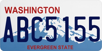 WA license plate ABC5155