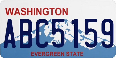 WA license plate ABC5159