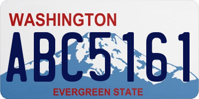 WA license plate ABC5161