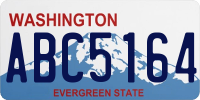 WA license plate ABC5164