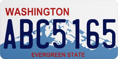 WA license plate ABC5165