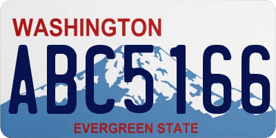 WA license plate ABC5166