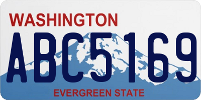 WA license plate ABC5169
