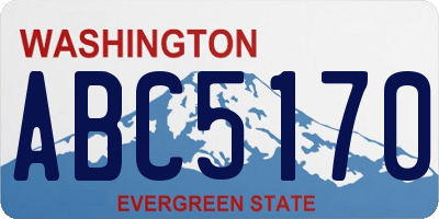 WA license plate ABC5170