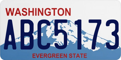 WA license plate ABC5173