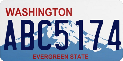 WA license plate ABC5174