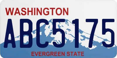 WA license plate ABC5175