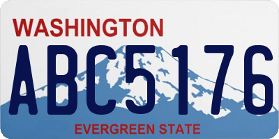 WA license plate ABC5176