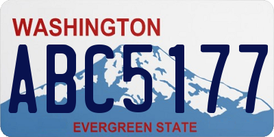 WA license plate ABC5177