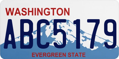 WA license plate ABC5179