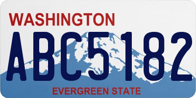 WA license plate ABC5182