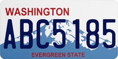 WA license plate ABC5185
