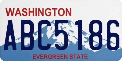 WA license plate ABC5186