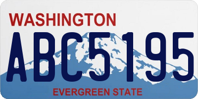WA license plate ABC5195