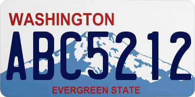 WA license plate ABC5212
