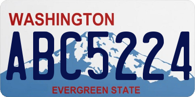 WA license plate ABC5224
