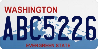 WA license plate ABC5226