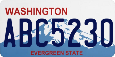 WA license plate ABC5230