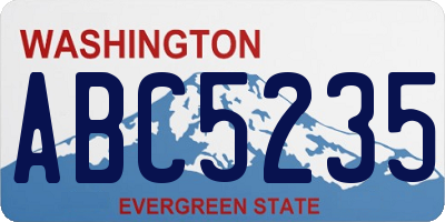 WA license plate ABC5235