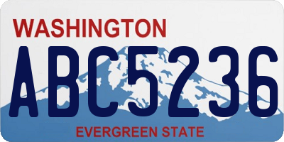 WA license plate ABC5236