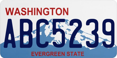 WA license plate ABC5239