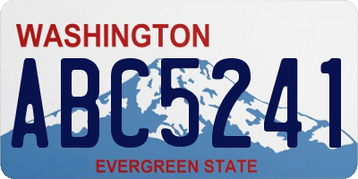 WA license plate ABC5241
