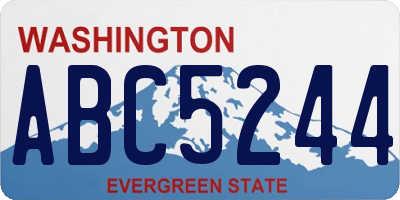 WA license plate ABC5244