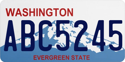 WA license plate ABC5245