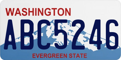 WA license plate ABC5246