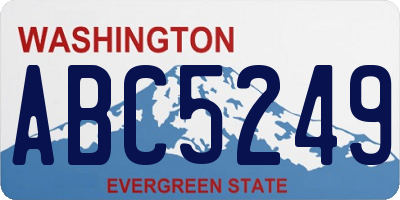 WA license plate ABC5249