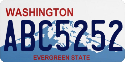 WA license plate ABC5252