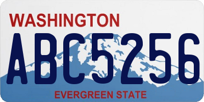 WA license plate ABC5256