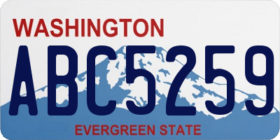 WA license plate ABC5259
