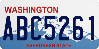 WA license plate ABC5261