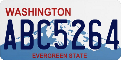 WA license plate ABC5264