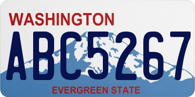 WA license plate ABC5267