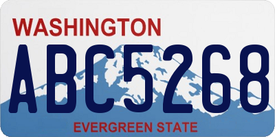 WA license plate ABC5268