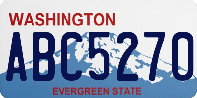 WA license plate ABC5270