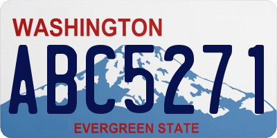 WA license plate ABC5271