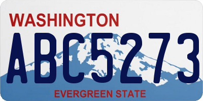 WA license plate ABC5273