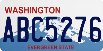 WA license plate ABC5276