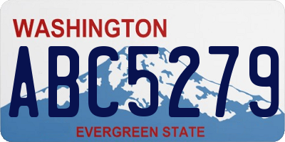 WA license plate ABC5279