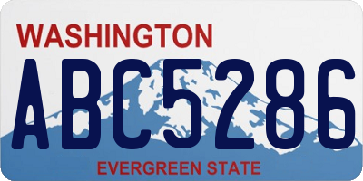 WA license plate ABC5286