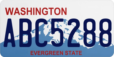WA license plate ABC5288