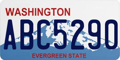 WA license plate ABC5290