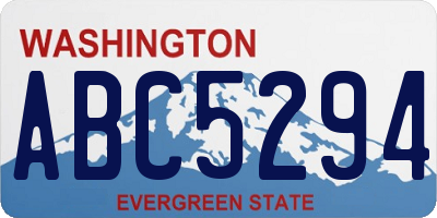 WA license plate ABC5294