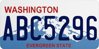 WA license plate ABC5296