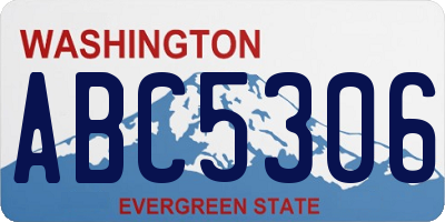 WA license plate ABC5306