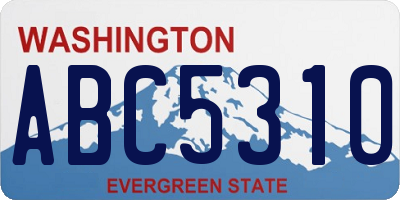 WA license plate ABC5310