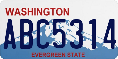 WA license plate ABC5314